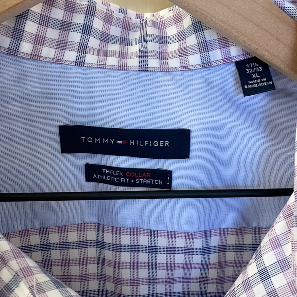 XL 17.5 32/33 TOMMY HILFIGER DRESS SHIRT